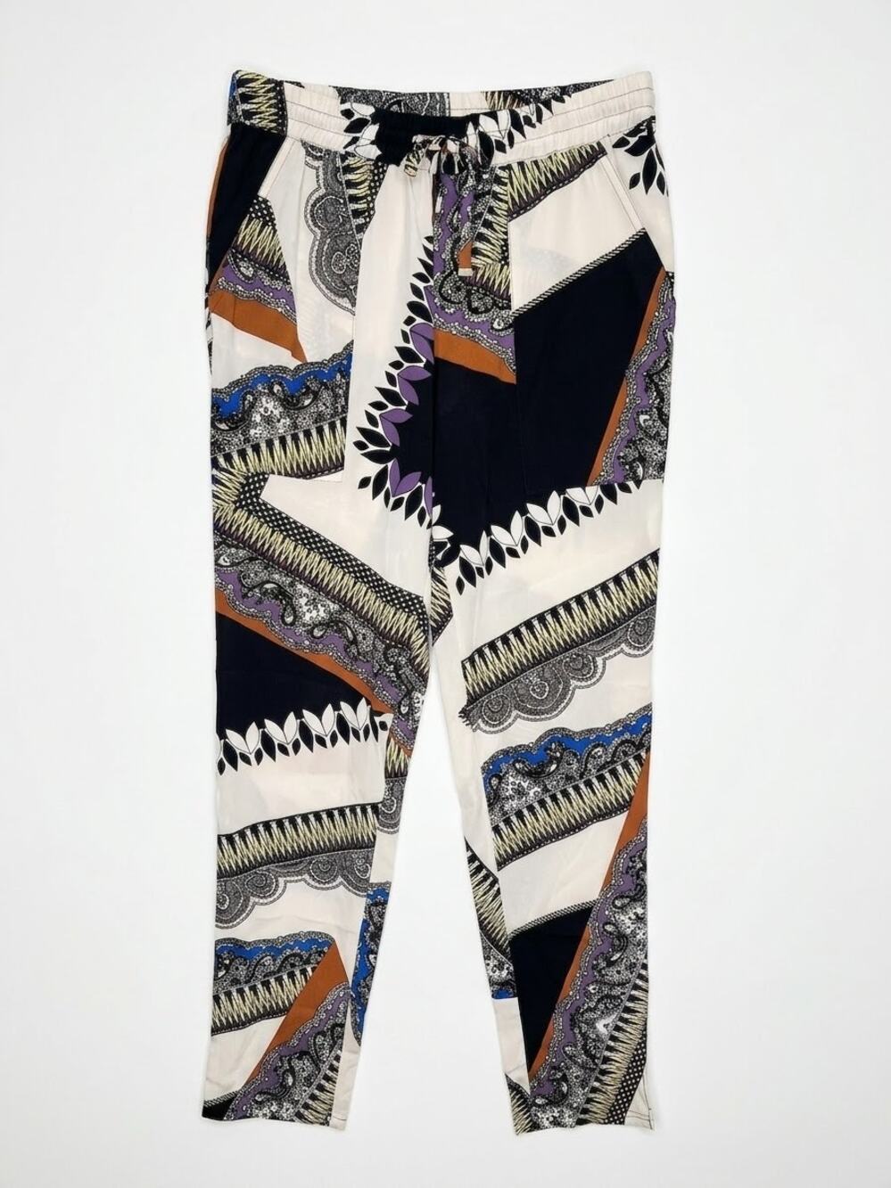 Etro Printed Silk Pants Size 40/Large